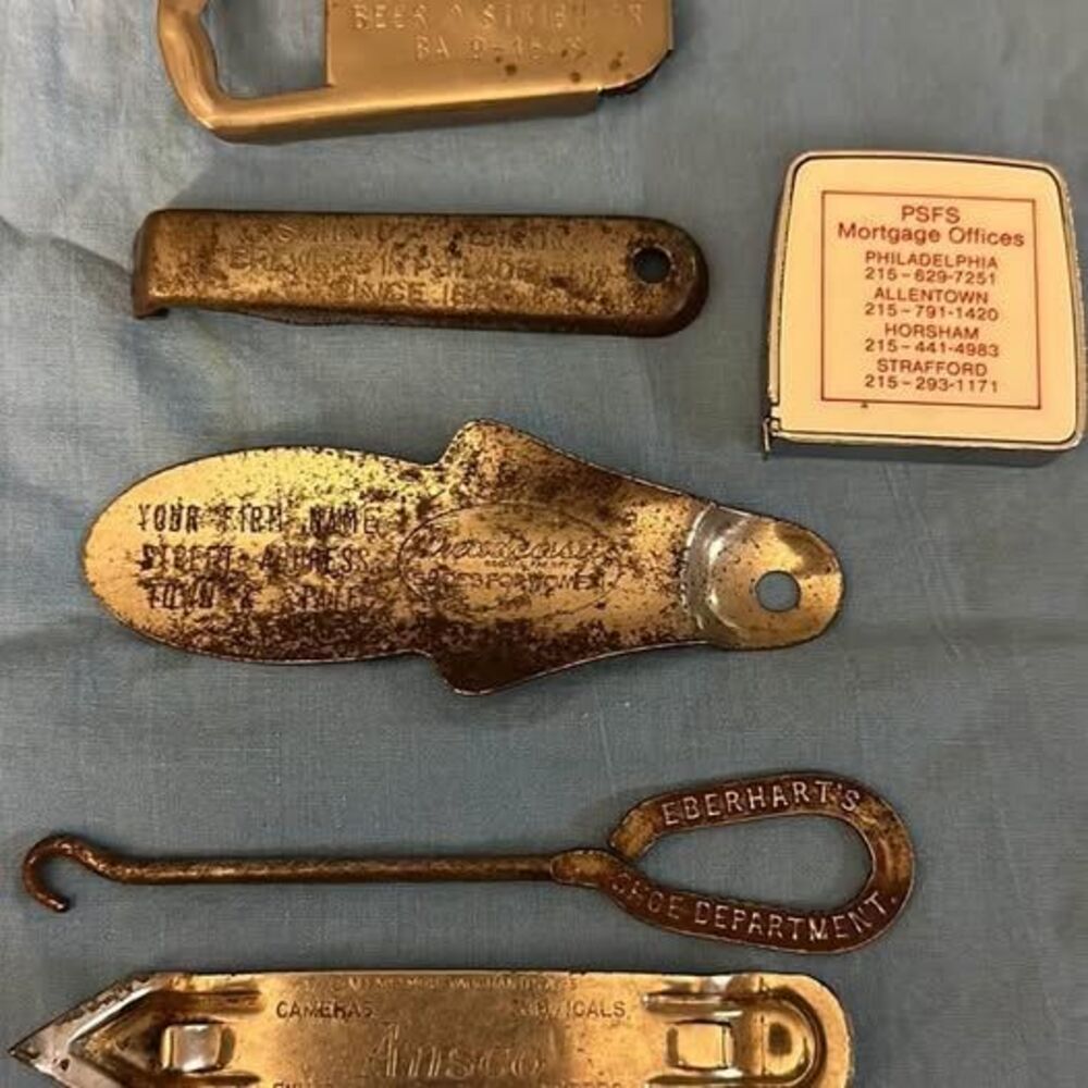 vintage advertising paraphernalia - each sold separately-Eberhart’s Shoe Dept (b